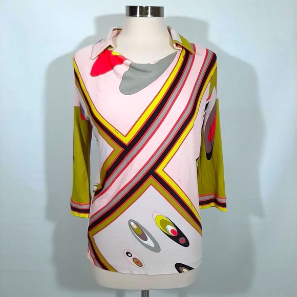 Emilio Pucci abstract pattern top 42 - Picture 1 of 16